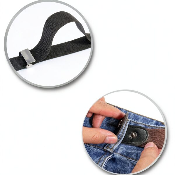 LXUEJIE Boys No Buckle Belt Stretch Elastic Adjustable-4