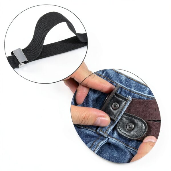 JIYIN Boys Elastic Belt No Buckle Stretch Web Belt-4