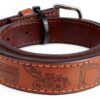 Boys Leather Belt Interchangeable Buckle Durable Stitched-1