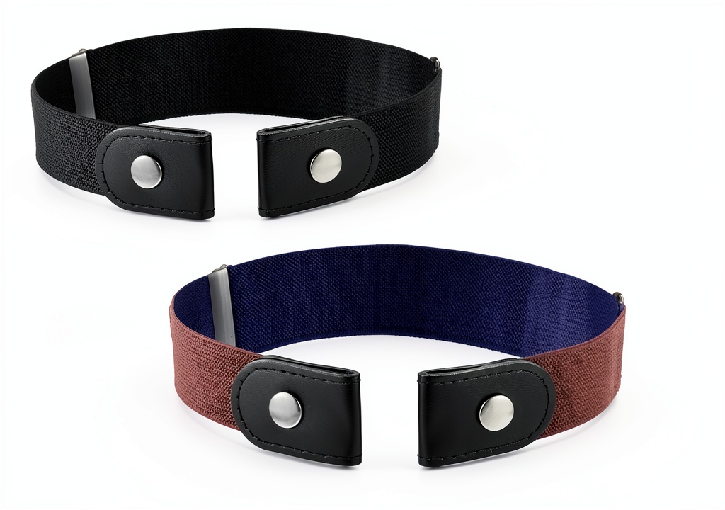 JIYIN Boys Elastic Belt No Buckle shown being worn with casual jeans by a child