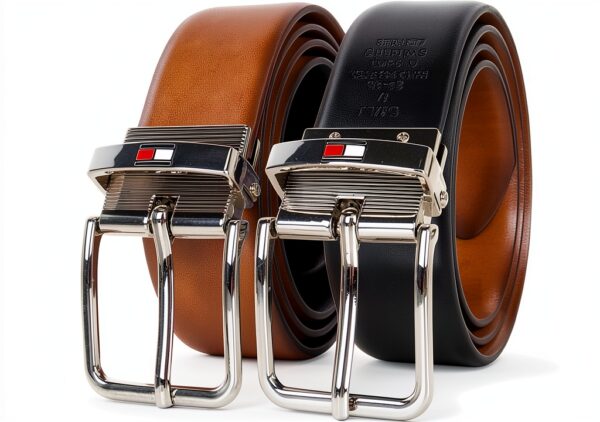 Tommy Hilfiger Boys Reversible Belt Brown Black Sports-0