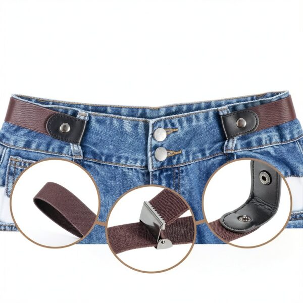 LXUEJIE Boys No Buckle Belt Stretch Elastic Adjustable-2