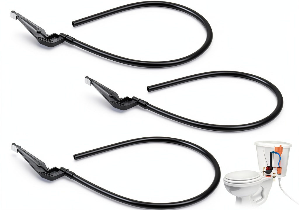 Installing DIY toilet repair kit Psiriol Black Rubber Design on a bathroom sink