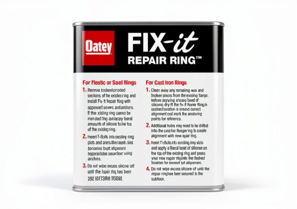 Toilet Repair Flange Oatey Red Plastic Ring-4