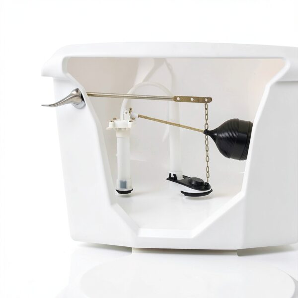 Toilet Repair Kit Danco with Fill Valve Flapper Ball Rod Float White-1