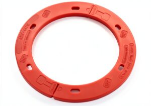Oatey Toilet Flange Spacer 0.25 Inch Red Round Plastic Extender-0