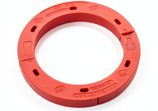 Oatey Toilet Flange Spacer 3/4 Inch Red Round Plastic Extender-0