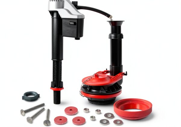 Korky Toilet Repair Kit 5010MP Black Red Silver Fill Valve-0