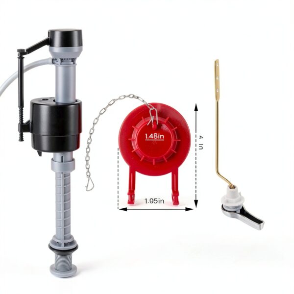 Saillong Toilet Repair Kit 2‑Inch Flush Valve with Brass Lever-1