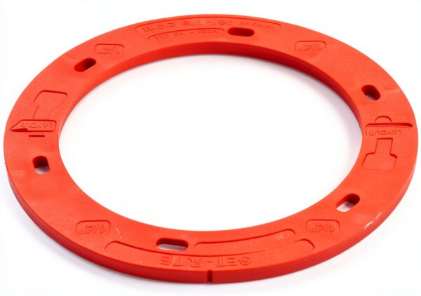 Oatey Toilet Flange Spacer 0.25 Inch Red Round Plastic Extender-2