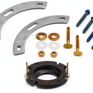 Fernco Fix-A-Flange Complete Toilet Repair Kit Silver 2‑Kit-0