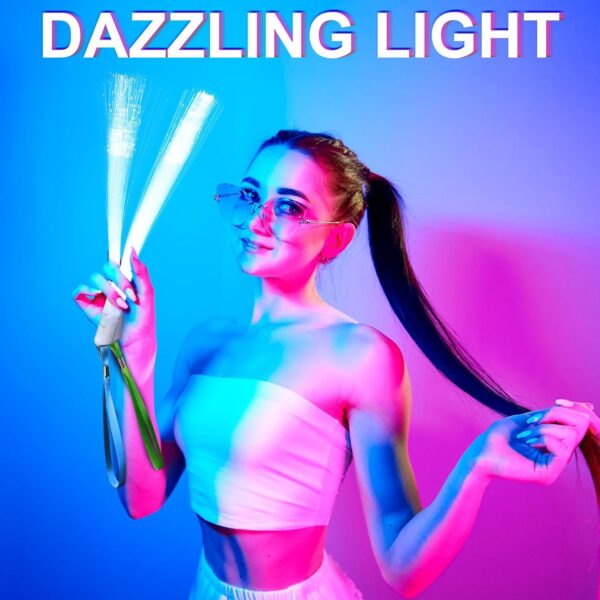 Fiber Optic Lights VAIPI 50 Pack Glow Sticks with 3 Light Modes-6