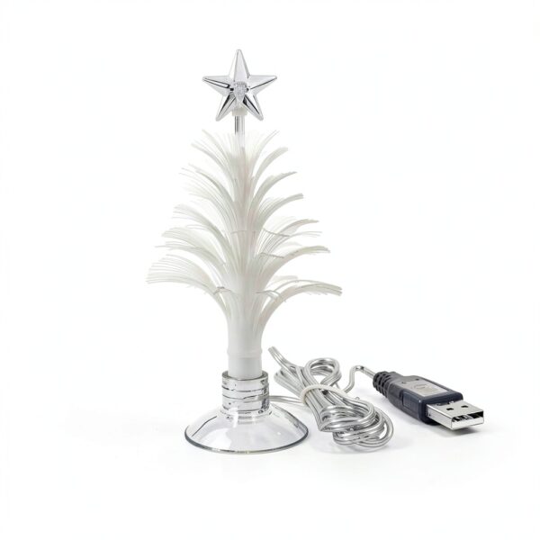 USB Powered 7-Color Fiber Optic Christmas Tree with Star Top TINNZTES-3