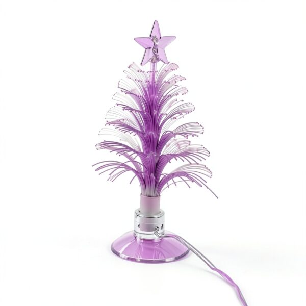 USB Powered 7-Color Fiber Optic Christmas Tree with Star Top TINNZTES-5