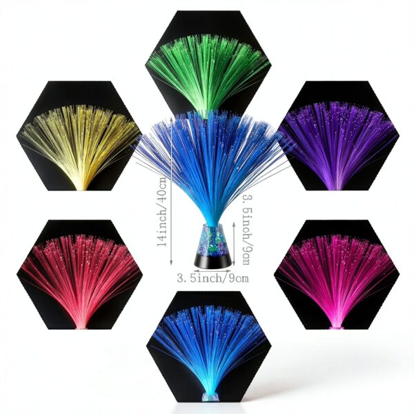 Fiber Optic Lamp Retisee 4 Piece with Crystal Base 14in Color Changing-1