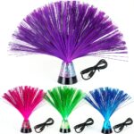 Fiber Optic Lamp Retisee 4 Piece with Crystal Base 14in Color Changing-0