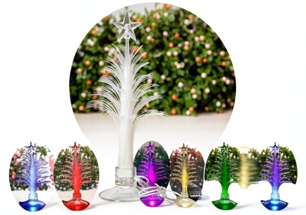 USB Powered 7-Color Fiber Optic Christmas Tree with Star Top TINNZTES-1