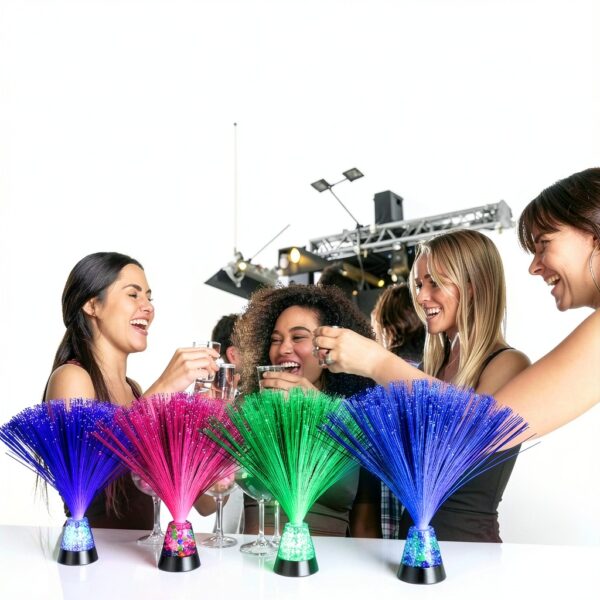 Fiber Optic Lamp Retisee 4 Piece with Crystal Base 14in Color Changing-4