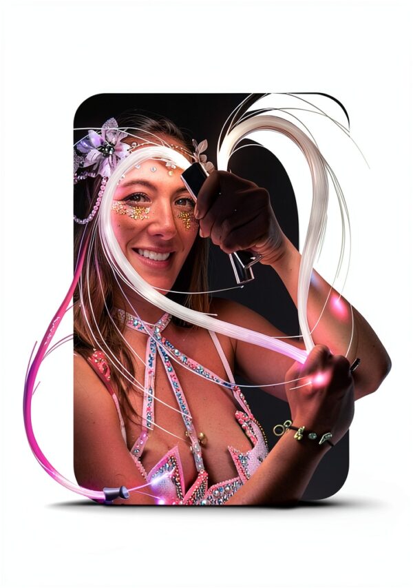 LED Fiber Optic Whip 6ft USB Rechargeable SZYICONG 7‑Color Light-2
