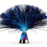 Colour Changing Fibre Optic Crystal Lamp cxvx 13.5" Mood Battery Lamp-0