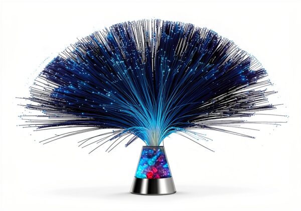 Colour Changing Fibre Optic Crystal Lamp cxvx 13.5" Mood Battery Lamp-0