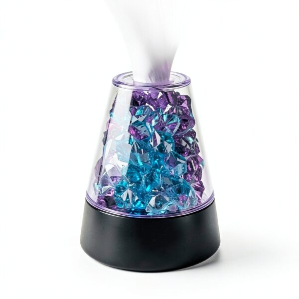 Colour Changing Fibre Optic Crystal Lamp cxvx 13.5" Mood Battery Lamp-2